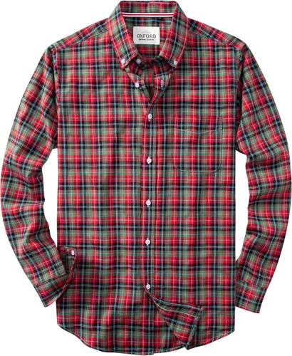 Vista 13 de Camisas Oxford de manga larga para hombre, ajustadas, ligeras, casuales, con botones y bolsillo