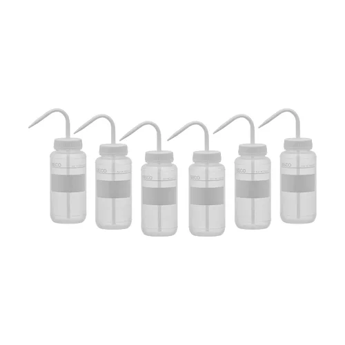 Vista 7 de EISCO Botella de lavado químico, sin etiqueta, 16.9 fl oz, boca ancha, autoservicio, polietileno de baja densidad, Performance Plastics Labs