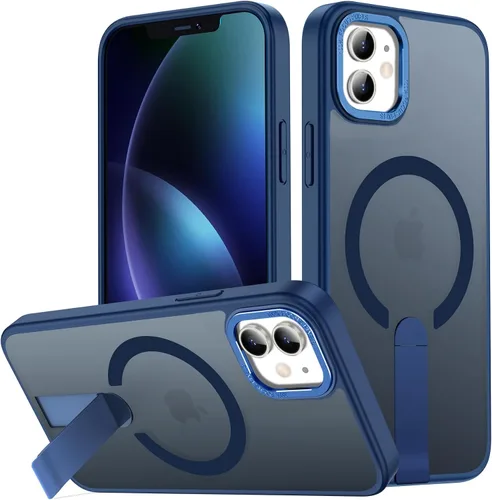 Vista 9 de Funda para iPhone 11 Compatible con Magsafe, Soporte Invisible Incorporado [Prueba de caída de grado militar] Funda protectora delgada y a prueba
