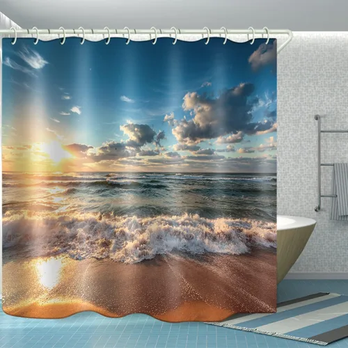 Vista 12 de LYFANS Cortinas de Ducha 3D de Flores Coloridas y Vívidas para Baño, Cortina de Ducha Estándar de Bañera de Lujo, Cortinas de Ducha de Tela
