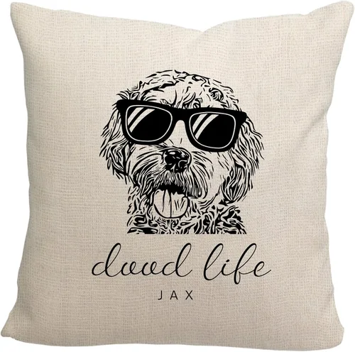 Vista 16 de Pattern Pop - Almohada personalizada con arco y garabatos - Funda de almohada - Almohada decorativa para perro - Funda de almohada cuadrada de 18 x