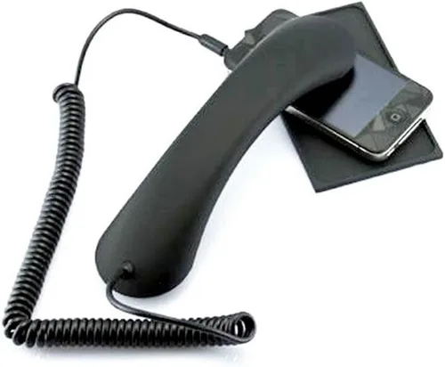 Vista 7 de Auricular retro, auricular para celular, auricular de teléfono retro receptores antirradiación de 3.5 mm para iPhone iPad, teléfonos móviles