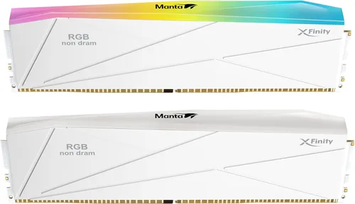 Vista 2 de V-Color Manta XFinity DDR5 RGB - Solución de llenado - 2 módulos - 0 GB de RAM - Compatible con Intel/AMD - Blanco con barra de luz