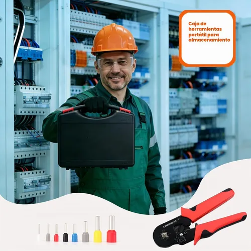 Vista 4 de AWG 23-7 Kit de herramientas de crimpado de virola con 1800 conectores