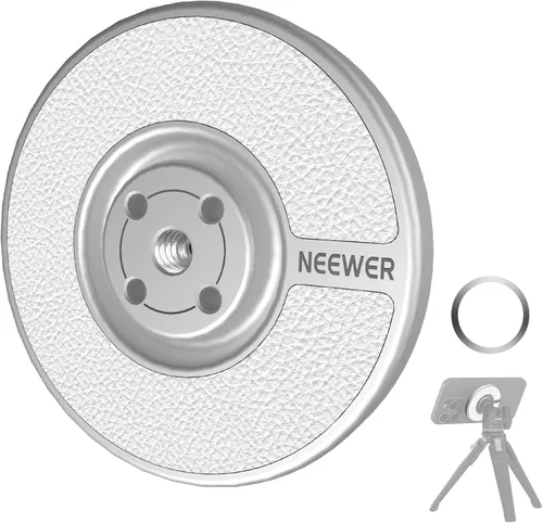 Vista 11 de NEEWER Soporte magnético para teléfono trípode con adaptador de rosca de 1/4" compatible con iPhone MagSafe, palo selfie para 15 Pro Max 15 Plus 14