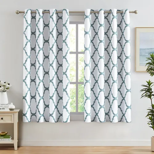 Vista 12 de Melodieux - Cortinas de bolsillo de moda marroquí para cocina, cafetería o baño, pequeñas ventanas