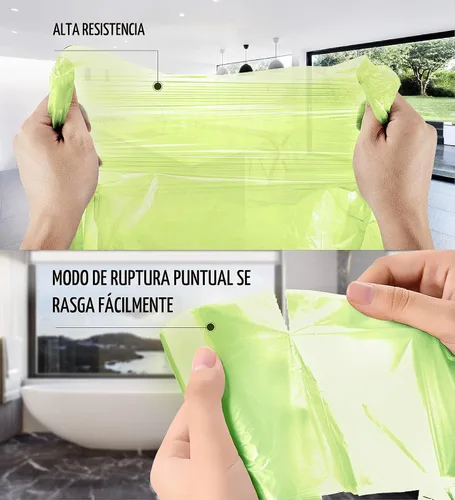 Vista 4 de FORID - Bolsas de basura compostables pequeñas de 1.2 galones, 150 unidades, mini forros fuertes para botes de basura de 5 litros, sin perfume