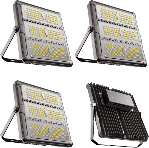 Vista 11 de Luz de inundación LED de 200 W para exteriores, 30000 lm, luz de estadio LED con fotocélula del anochecer al amanecer, IP65 AC100-277V iluminación