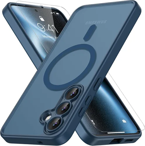 Vista 70 de Vansdon Funda para Samsung Galaxy S24 Plus, S25 Plus, S26 Plus, azul marino