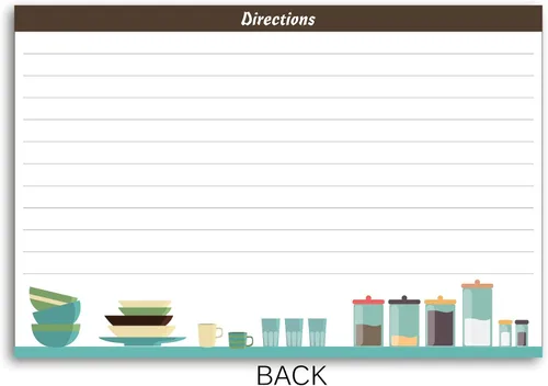 Vista 4 de Home Advantage 50 tarjetas modernas de recetas de cocina, tarjetas de doble cara de 4 x 6