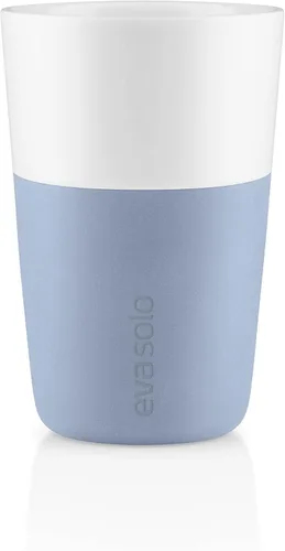 Vista 9 de Eva Solo 2 Tazas Tumbler de Espresso Tazas de Café Tumbler de Porcelana de 3 oz con Agarre Recubierto de Silicona Diseño Danés, Funcionalidad