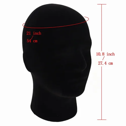 Vista 3 de MapofBeauty Soporte de peluca masculina con cabeza de maniquí de espuma