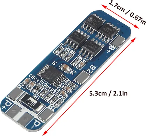Vista 5 de DIANN 6 unids 3S BMS 18650 Tablero de protección de batería de litio Cargador de iones de litio Módulo de protección 11.1V/12V/12V/12.6V 10A PCB BMS
