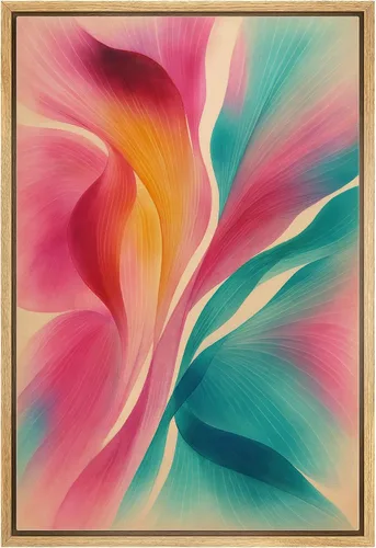 Vista 28 de MUDECOR Impresión en Lienzo Enmarcado Arte de Pared Pincelada Floral Abstracta en Tonos Neutros Cálidos Tonos Terrosos Ilustraciones Minimalismo