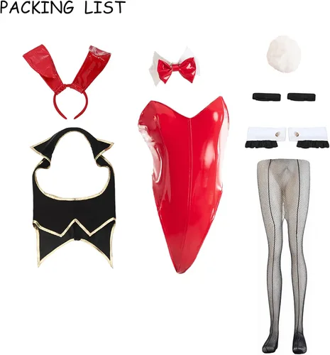 Vista 5 de LTAKK Traje cosplay de conejita, disfraz de anime estilo criada