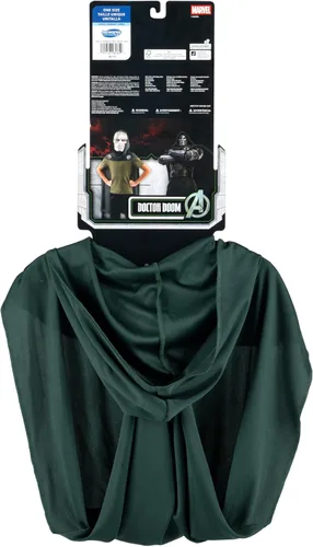 Vista 9 de Marvel Doctor Doom - Juego de máscara y capa oficial de Halloween para jóvenes, máscara de plástico de alta calidad con capa con capucha