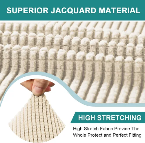Vista 3 de UNBBRRL Funda de sofá Chesterfield de jacquard elástico, fundas de cojín gruesas para sofá, protector de muebles para sala de estar