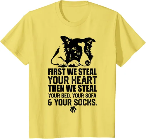 Vista 39 de Border Collie Steal Your Heart Steal Your Bed - Camiseta de sofá, Gris