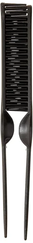 Vista 2 de CocoBlack Naturals Peine de estilo de 3 filas para desenredar, definir y separar rizos (negro)