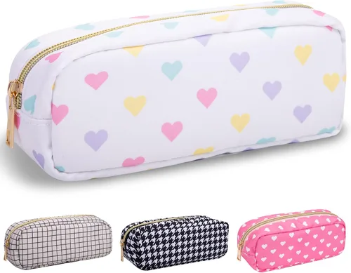Vista 58 de izuzta Nylon Lager Pequeño Slim Mini Maquillaje Bolsa Organizador, Beige, Viajes