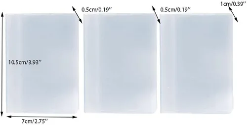 Vista 9 de SimpleLif - Funda de plástico para tarjeta de crédito, de PVC, color transparente