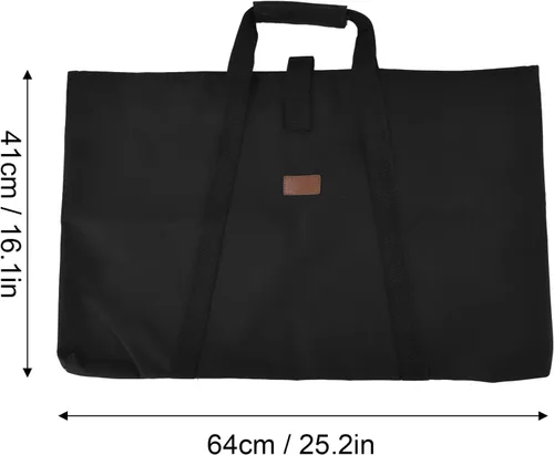 Vista 2 de Bolsa de almacenamiento de mesa plegable portátil con capa intermedia de esponja - Funda de transporte multifuncional al aire libre negra de tela