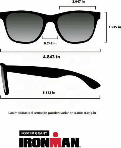 Vista 6 de Ironman Gafas de sol deportivas envolventes para hombre Negro