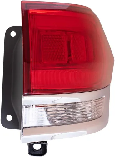 Vista 2 de Brock Conjunto de luz trasera lateral del pasajero con bisel cromado compatible con Grand Cherokee Laredo/Limited/Overland/Summit 2014-2021