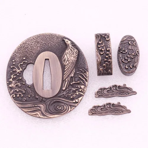 Vista 9 de Espada samurái japonesa KOSHIRAE – TSUBA FUCHI KASHIRA MENUKI 68-100