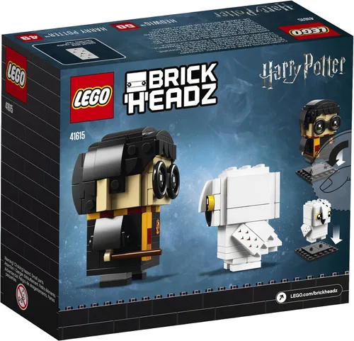 Vista 5 de LEGO BrickHeadz - Kit de construcción de Harry Potter y Hedwig, 180 piezas, multicolor