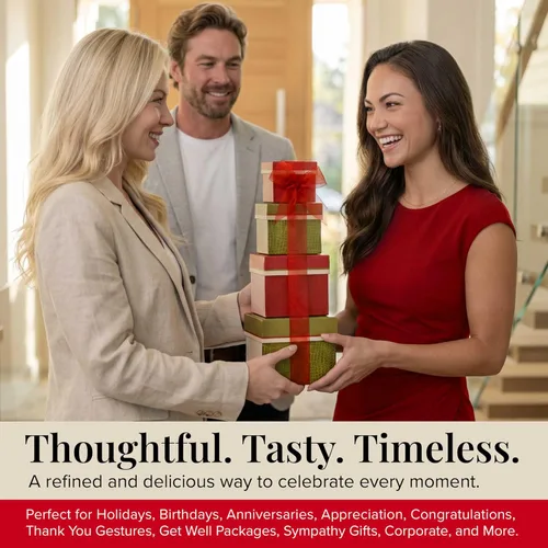 Vista 2 de Caja de regalo con forma de torre de snacks gourmet para mujeres, hombres, familias, universidad – Apreciación, agradecimiento, felicitaciones