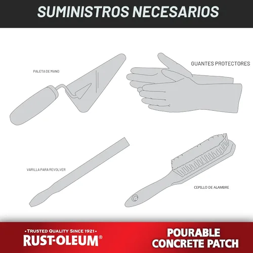Vista 8 de Rust-Oleum 369667 Masilla de hormigón para verter, balde de 5 lb