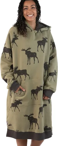 Vista 97 de Lazy One Sudadera con capucha de gran tamaño, ropa de dormir cómoda, vestido de suéter para mujer