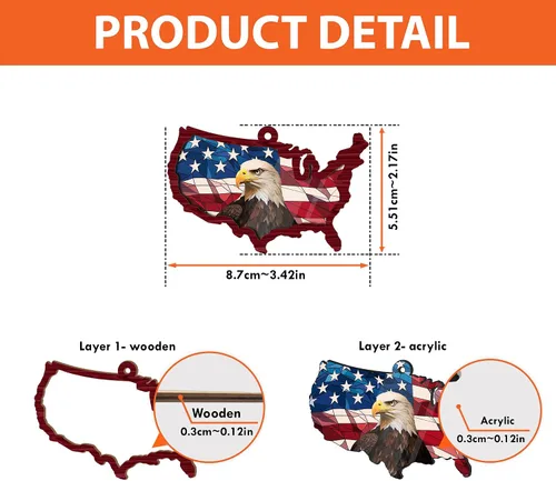 Vista 2 de Artsy Woodsy Adorno de Navidad de veterano para árbol de Navidad, plano 2D (no adorno 3D), regalos para soldado veterano, fuerzas armadas