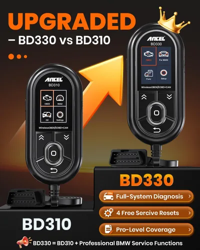 Vista 2 de ANCEL BD330 OBD2 Escáner Bluetooth (Actualizado BD310 para BMW) Herramienta de diagnóstico de sistema completo con registro de batería, función