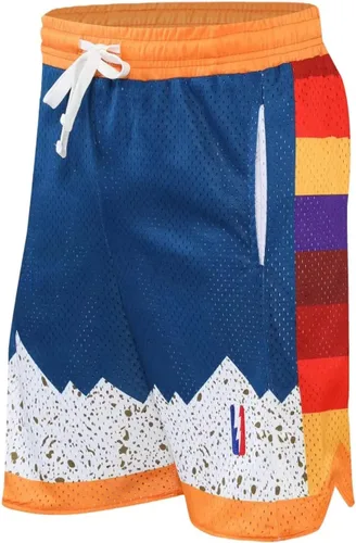 Vista 3 de BOOMLEMON Pantalones cortos de baloncesto para hombre, pantalones cortos de entrenamiento de gimnasio, pantalones cortos deportivos de malla