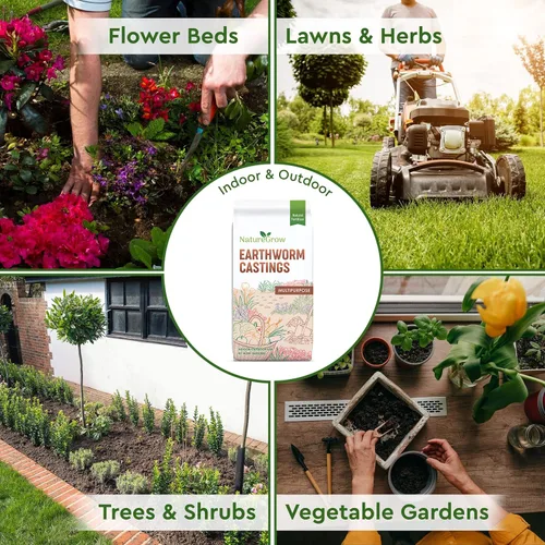 Vista 8 de Lombricomposta de Tierra - Fertilizante orgánico de 1 lb con ácido húmico - Lombricomposta pura para jardinería