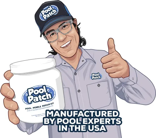 Vista 9 de Pool Patch Kit de reparación de guijarros para piscina, 3 libras, color azul caribeño regular