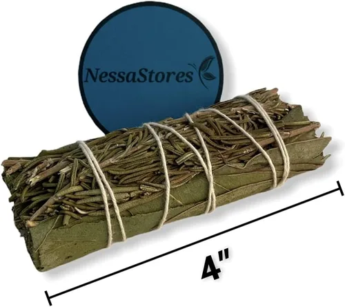 Vista 3 de NESSASTORES - Paquete de incienso para manchas de romero + eucalipto de 4 pulgadas #JC-201 (1 unidad)