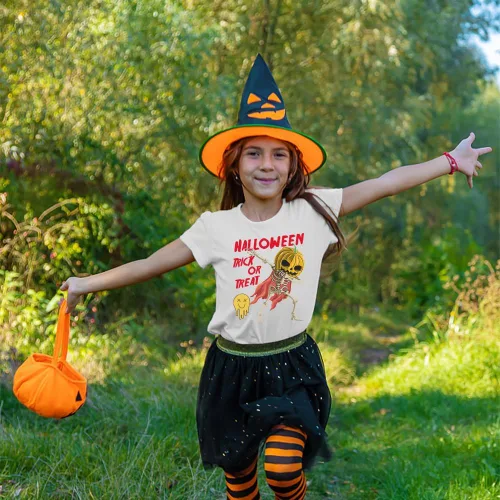 Vista 6 de Disfraz de Halloween para niños, espeluznante calabaza de Halloween para niños y niñas, divertido disfraz de Halloween de manga corta