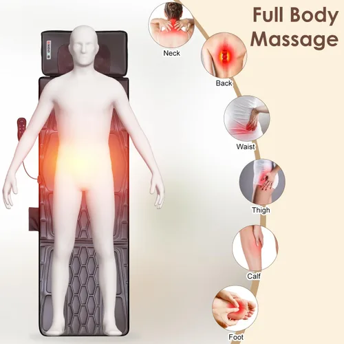 Vista 7 de KOCASO Alfombrilla de masaje de cuerpo completo de piel sintética, almohadilla multifuncional para silla de masaje con temporizador de calor