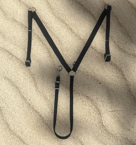 Vista 8 de Majestic Ally Collar de pecho acolchado de nailon para caballos (negro, completo)