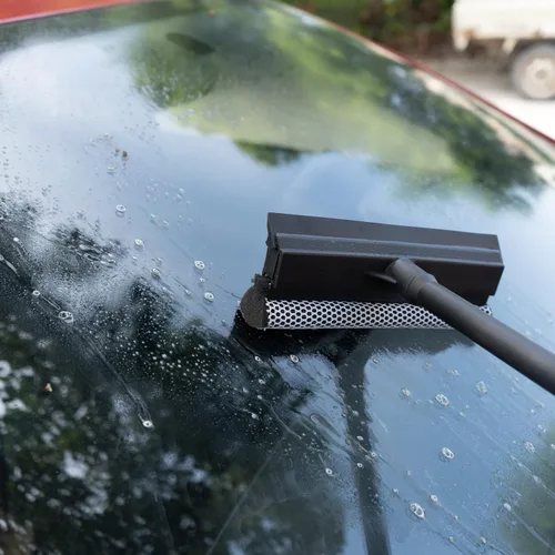 Vista 4 de Matthew - Escobilla multiusos para ventanas con paño de microfibra de alta calidad, esponja de limpieza para parabrisas de automóvil y escobilla