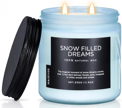 Vista 50 de M&SENSE Ode to Winter - Vela perfumada para el hogar, cera de soja natural, mecha de algodón, aroma de invierno, 7.05 onzas hasta 50 horas de tiempo