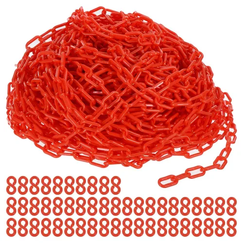 Vista 18 de PATIKIL Eslabones de Cadena de Plástico, Cadenas de Seguridad de 200 Pies, Cadenas de Plástico Negro para Barreras, Control de Multitudes, Líneas