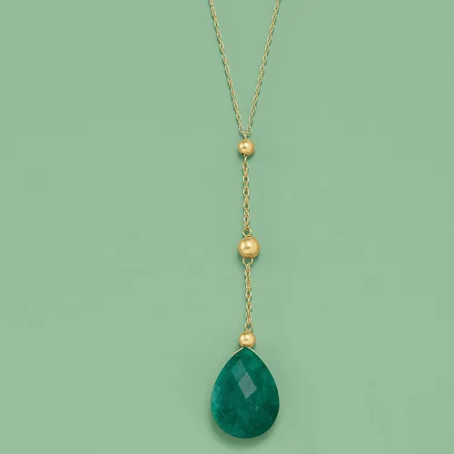 Vista 4 de Ross-Simons 1000 Carat Y-Necklace in 14kt Yellow Gold