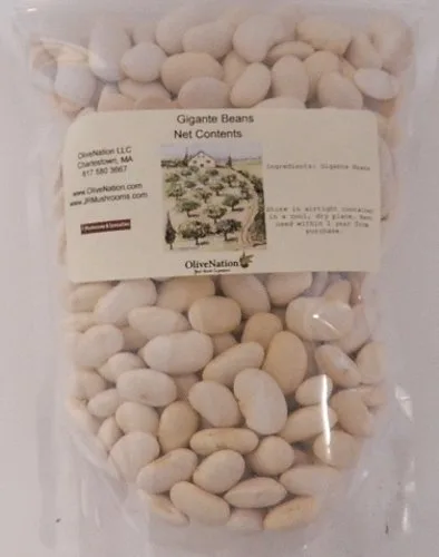 Vista 2 de OliveNation Frijoles gigantes, frijoles gigantes griegos secos, legumbres nutritivas con alto contenido de fibra, sin OMG, sin gluten, kosher
