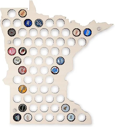 Vista 9 de Torched Tapa de cerveza Mapa Alabama, Estados Unidos tapa de cerveza titular decoración de pared, regalo para amantes de la cerveza para hombres