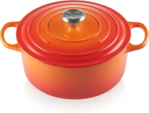 Vista 34 de Le Creuset Horno holandés redondo Signature de hierro fundido esmaltado, 4.5 cuartos de galón., Artichaut