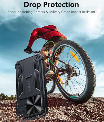 Vista 8 de FNTCASE Funda para iPhone 15 Pro: protección contra caídas y golpes de grado militar con función atril y tobogán Protector resistente texturizado